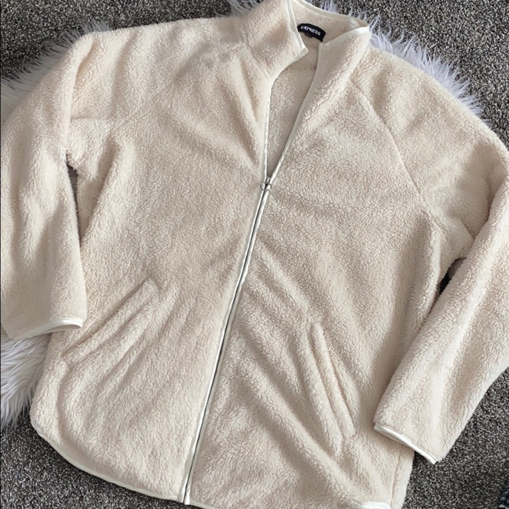 Express Sherpa zip up jacket